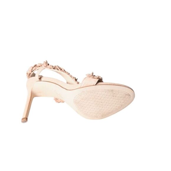 JESSICA SIMPSON Jessin Tan Suede Stiletto Heeled Sandals Size 7 - Picture 7 of 7